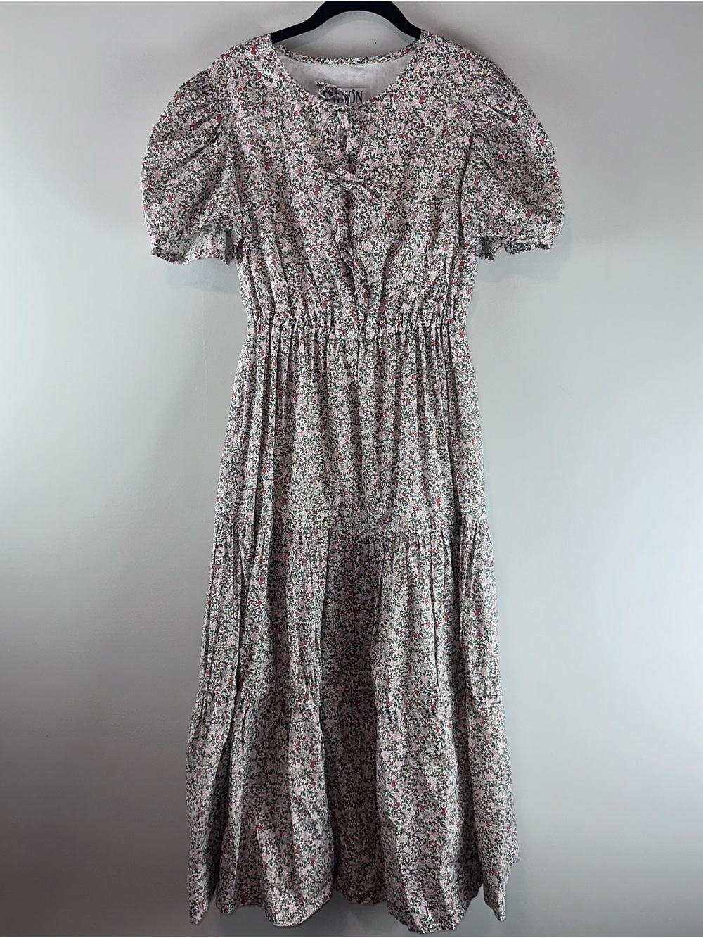 Andion Puff Sleeve Floral Cottagecore Maxi Dress Size M